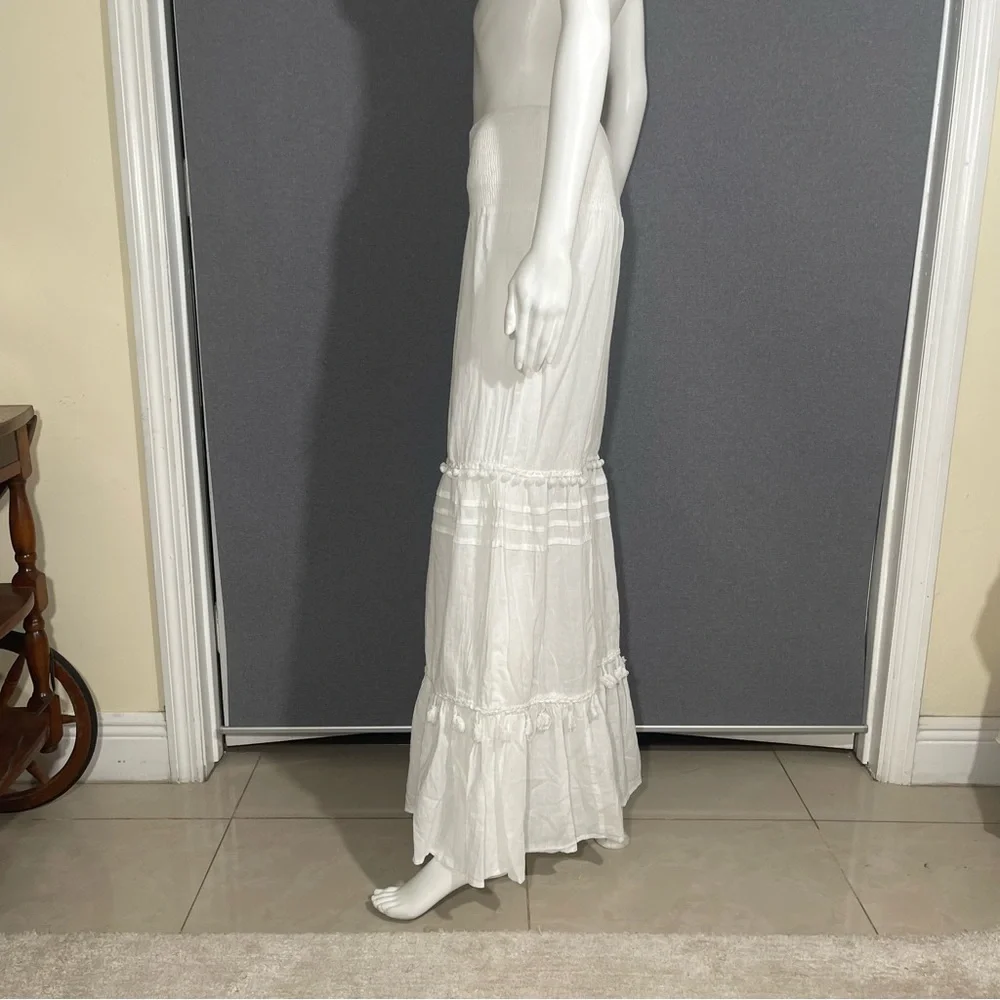 Antica Sartoria by Giacomo Cirque white embellished wide leg pants - Picture 8 of 9